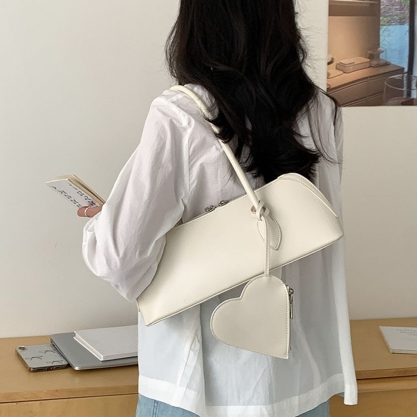 Shoulder Heart Leather Faux Bag Purse + Set: Coin