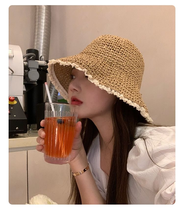 Straw Sun Lace Hat Trim