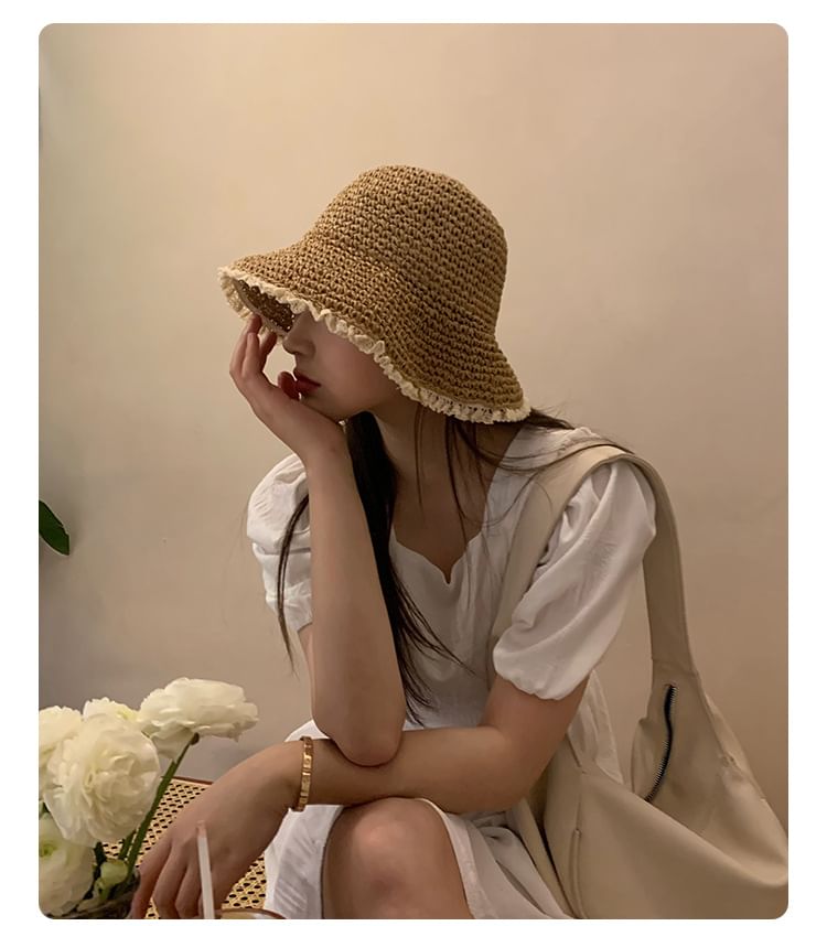 Straw Sun Lace Hat Trim
