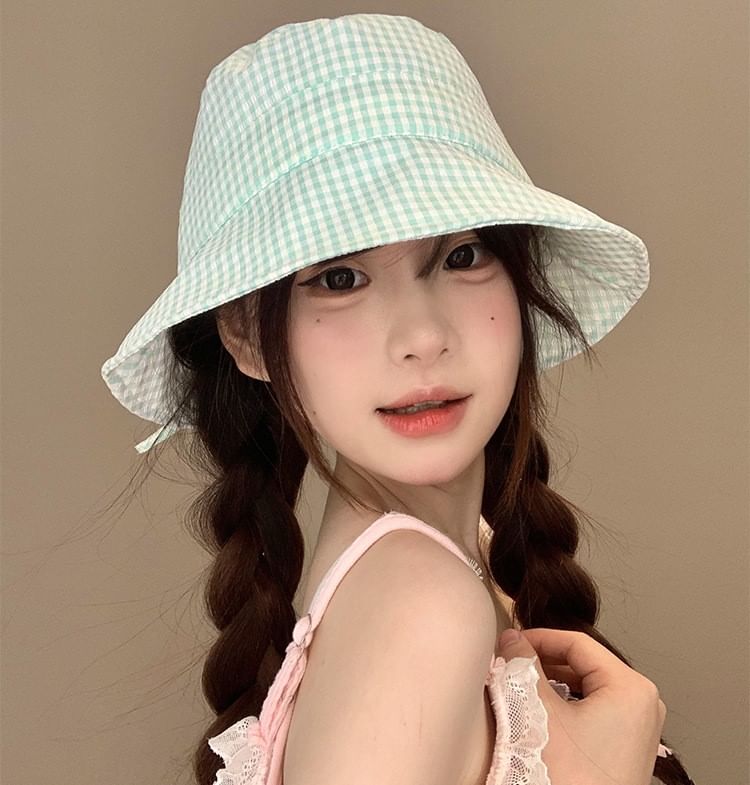 Hat Bucket Plaid