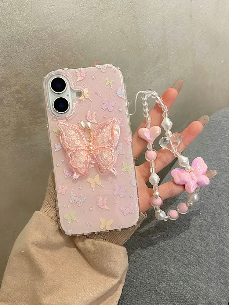 Phone Set Strap Butterfly Adhesive Decoration / Case