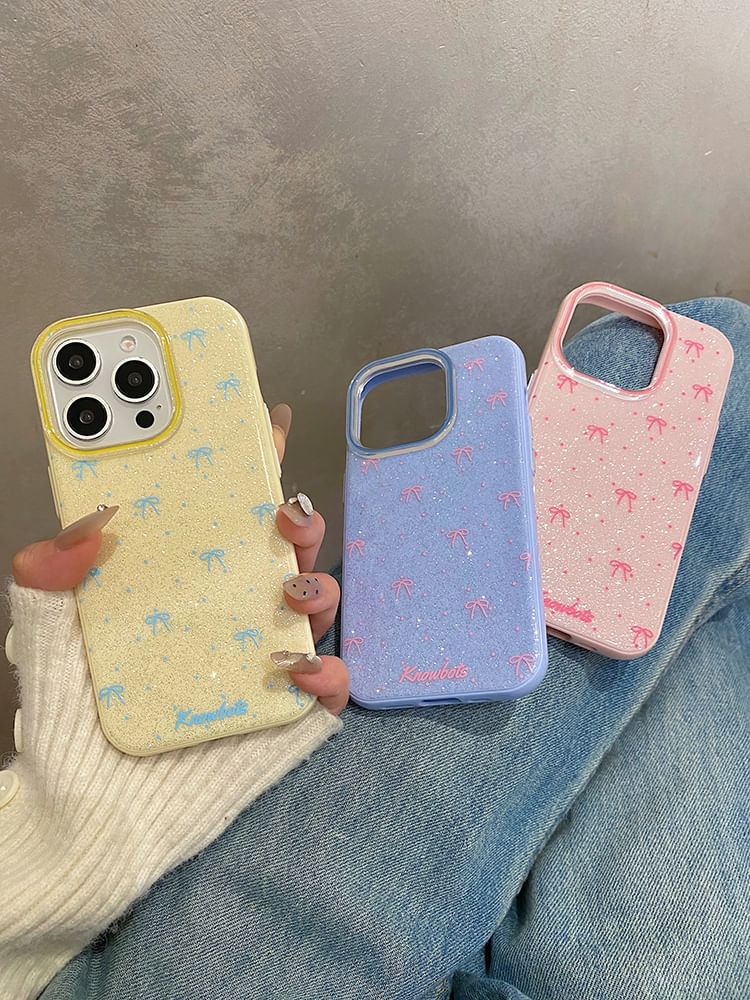 Bow Phone Case Glitter