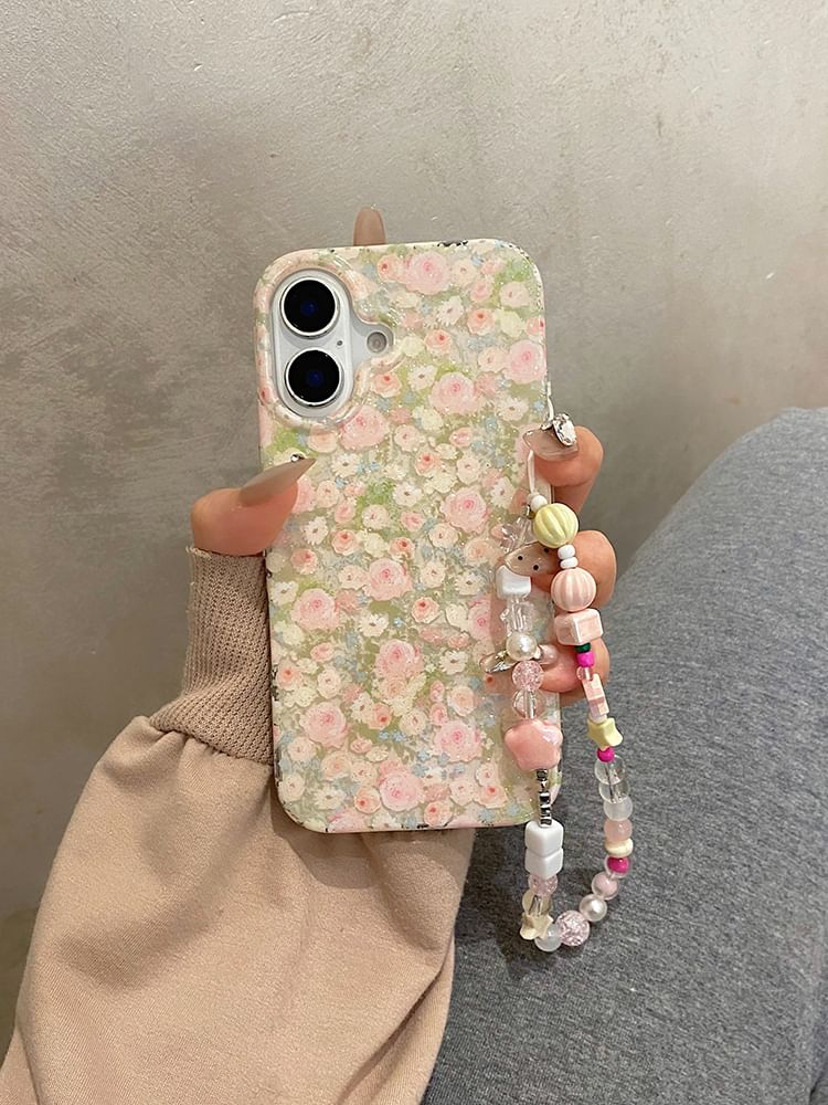 Phone Strap / Floral Set Case