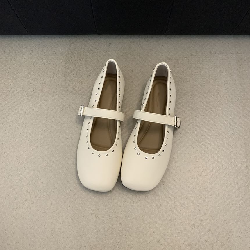 Mary Shoes Studded Jane Plain