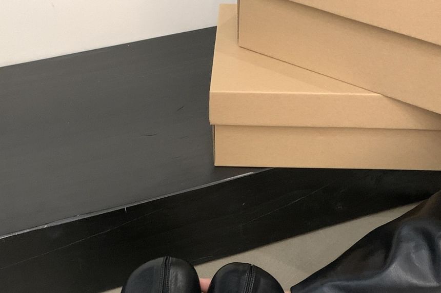 Faux Leather Plain Mules