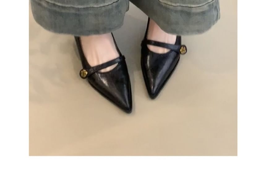 Jane Pointed Pumps Mary Low Heel