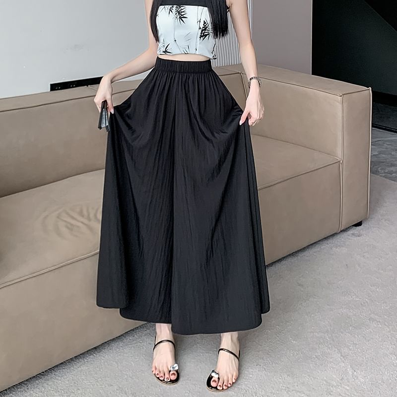Culottes High Plain Cropped Waist