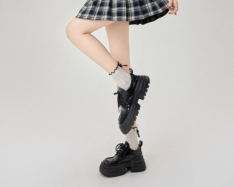 Mini Plaid High Rise A-Line Pleated Skirt