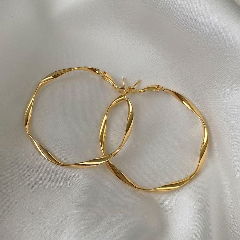 (Various Hoop Designs) Alloy Earring Twisted