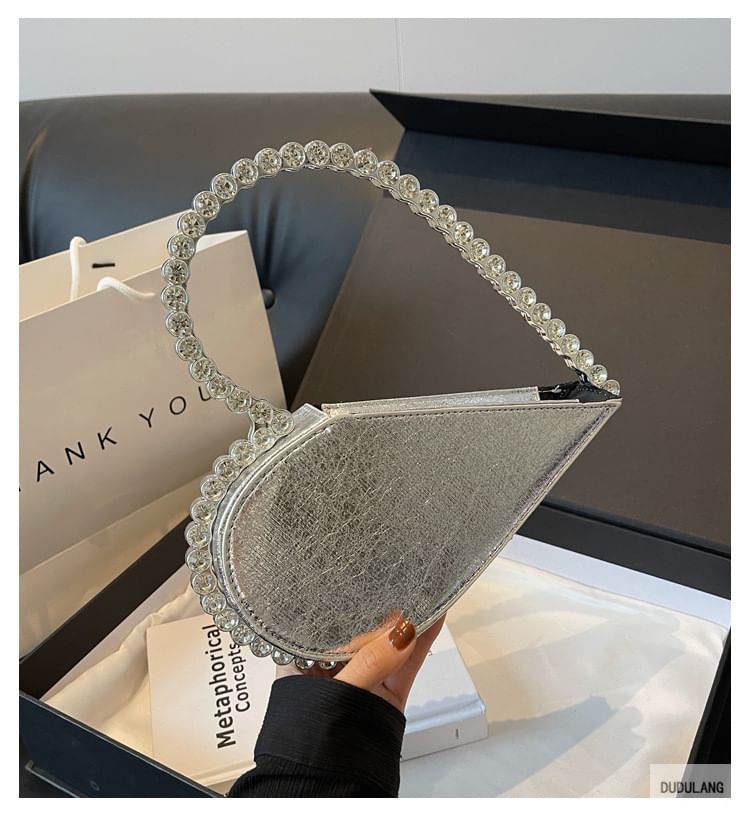 Velvet Heart Rhinestone Bag Hand