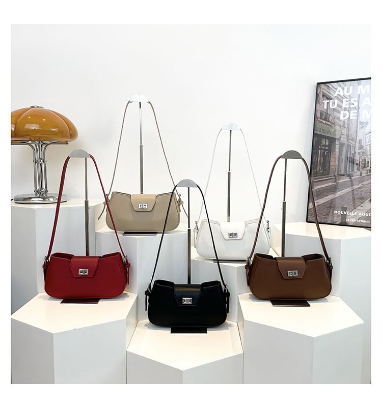 Faux Leather Crossbody Bag Flap