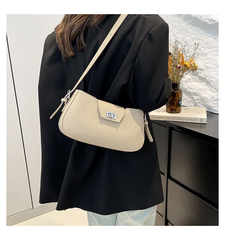 Faux Leather Crossbody Bag Flap