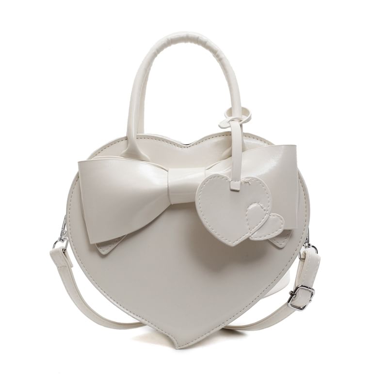 + Crossbody Charm Set: Shaped Heart Faux Bag Leather