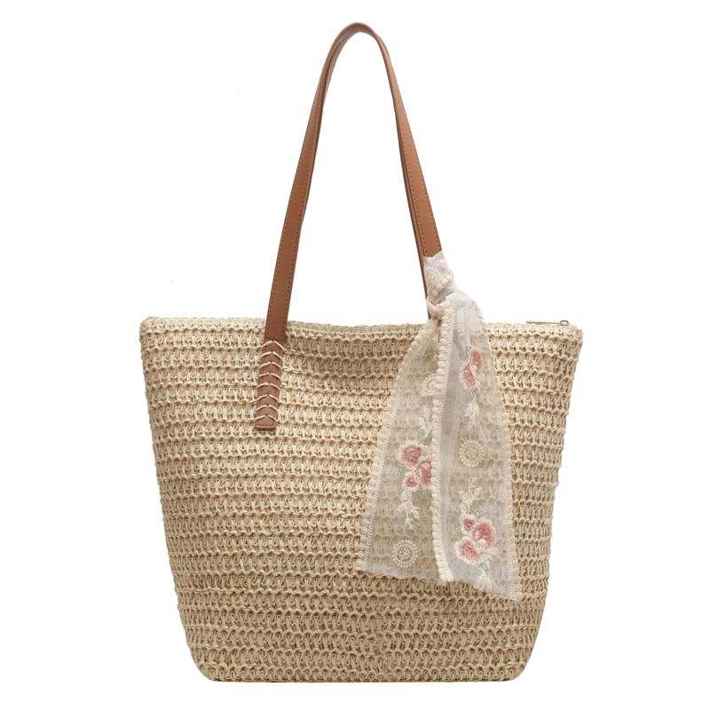 Straw + Set: Bag Scarf Tote