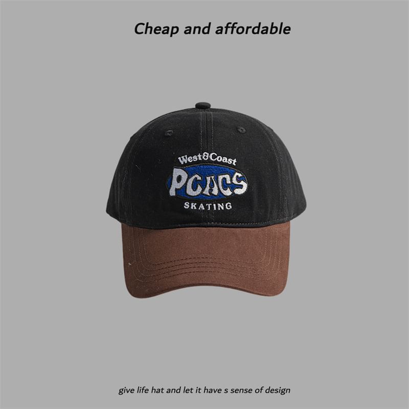 Embroidered Letter Two-Tone Cap