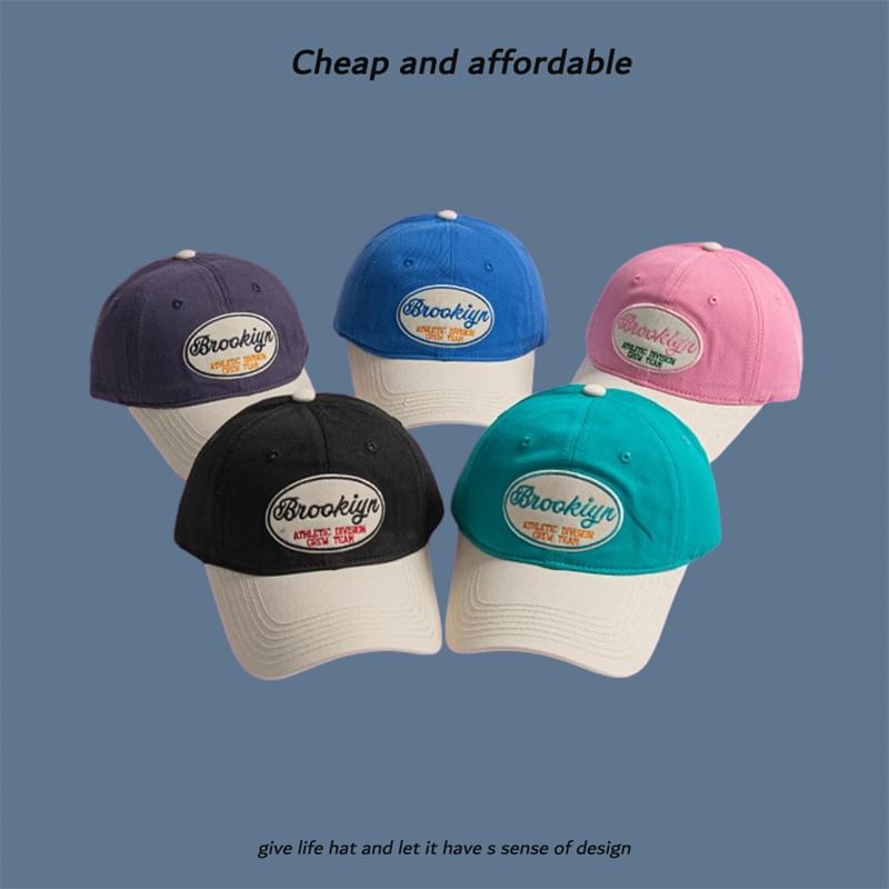 Two-Tone Cap Embroidered Letter
