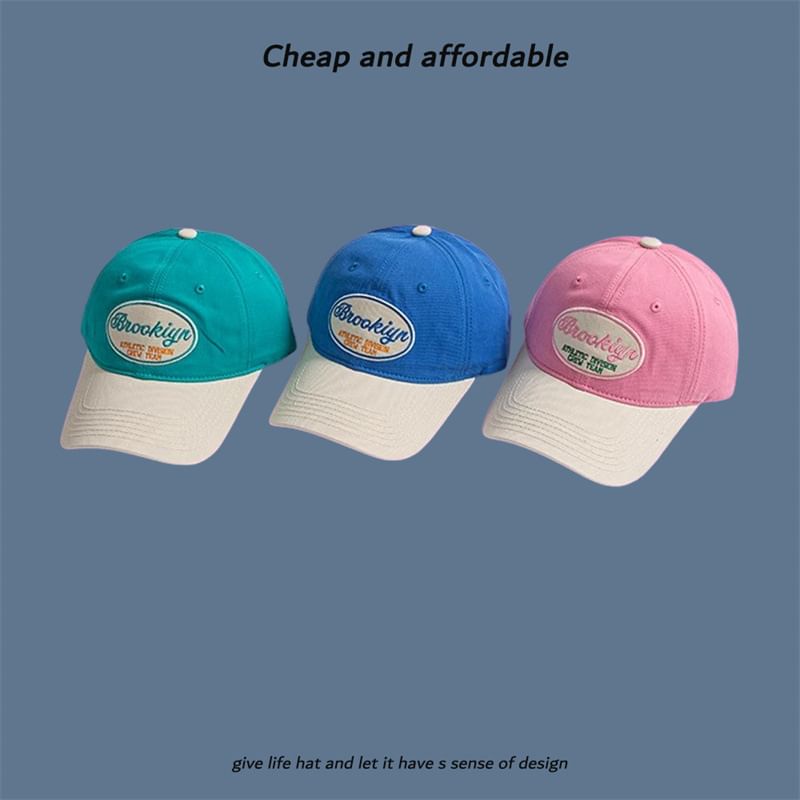 Two-Tone Cap Embroidered Letter