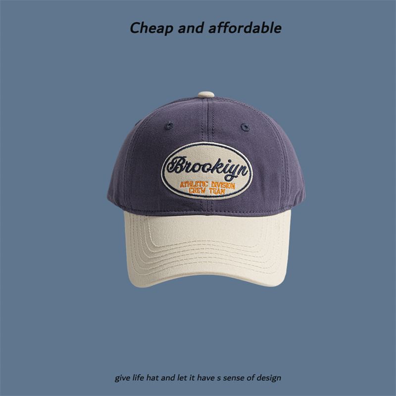 Two-Tone Cap Embroidered Letter