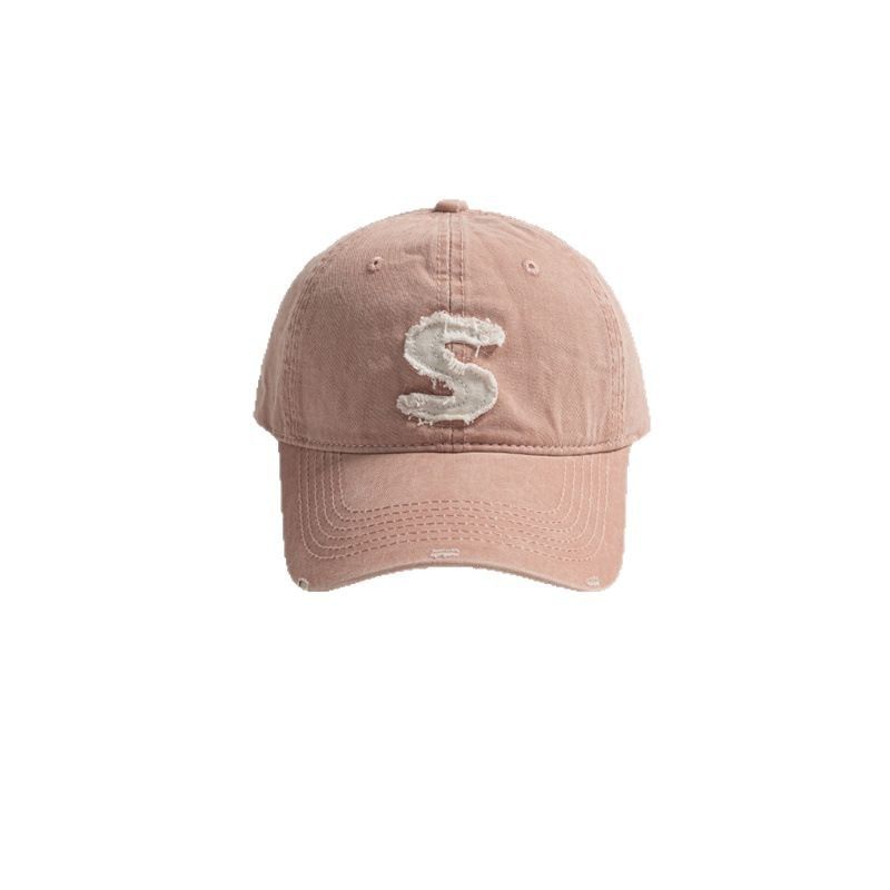 Distressed Cap Applique Letter