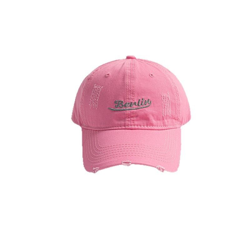 Embroidered Distressed Cap Letter