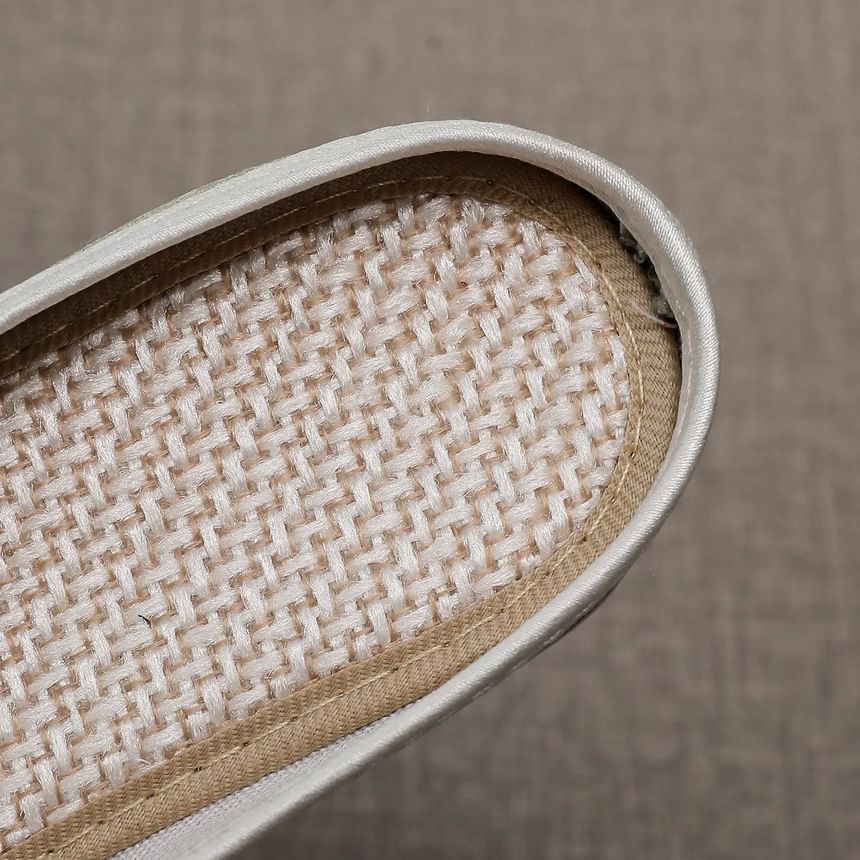 Embroidered Mules Floral Panel