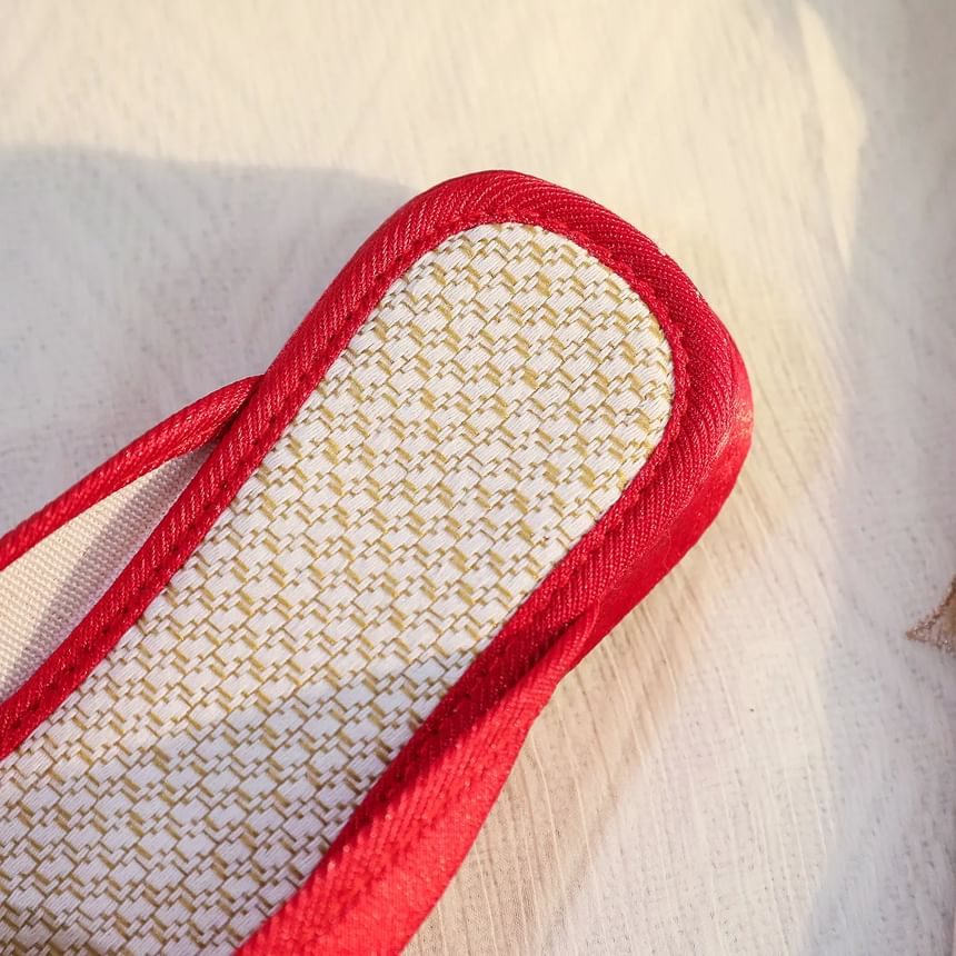 Mules Pearl Faux Embroidered