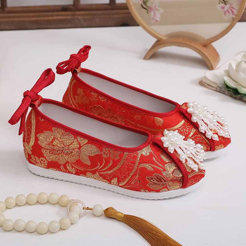 Beaded Embroidered Flats