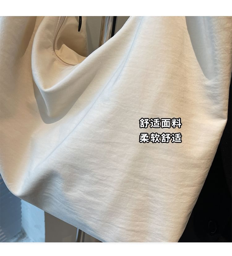 Ruched Plain Tote Bag