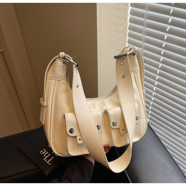 Faux Multi-Pocket Leather Bag Shoulder