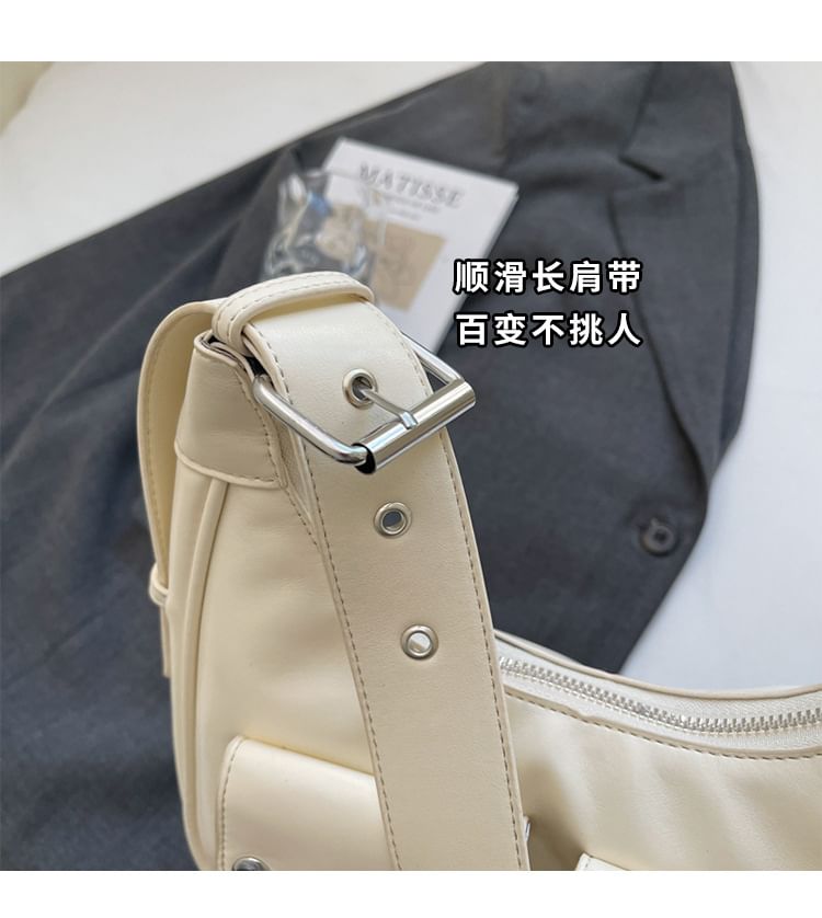 Faux Multi-Pocket Leather Bag Shoulder