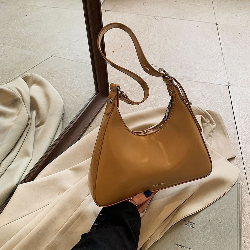 Leather Lettering Bag Tote Faux