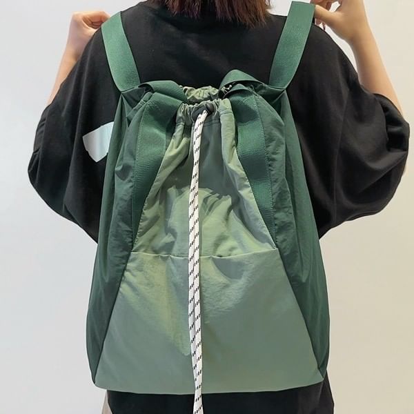 Drawstring Plain Backpack