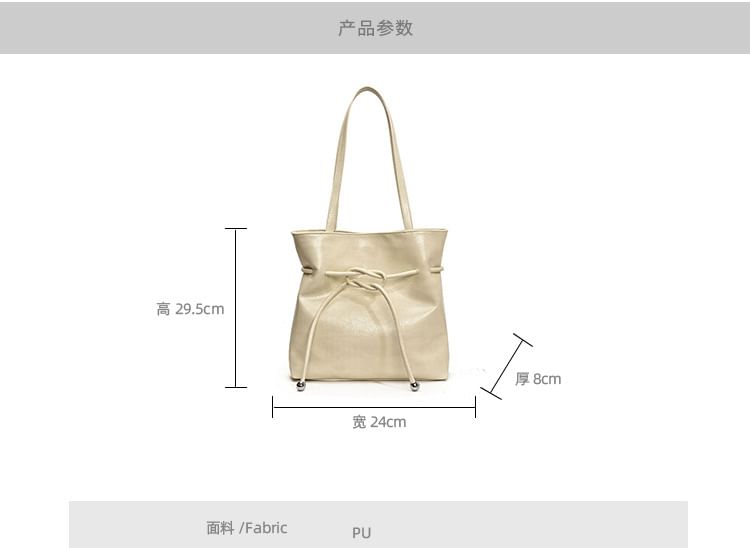 Knot Leather Faux Tote Bag