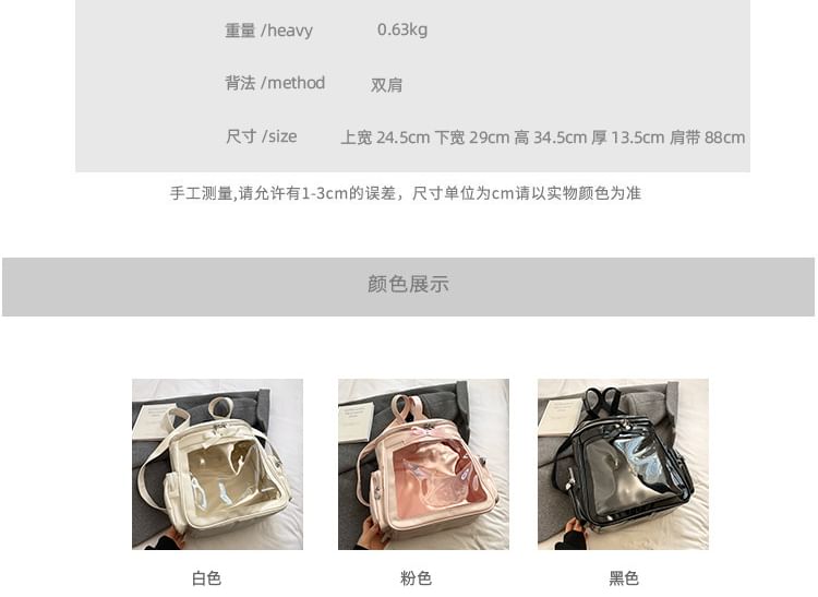 Panel Multi-Pocket PVC Backpack