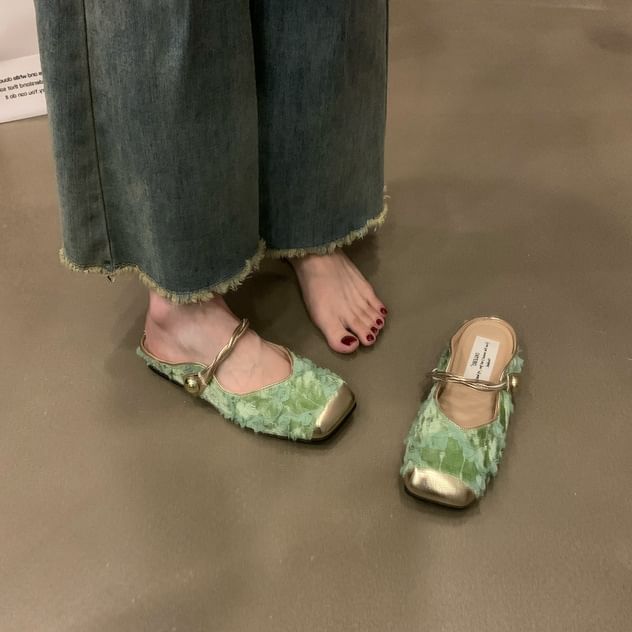 Mules Jane Toe Mary Cap