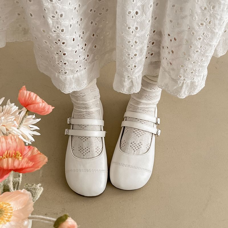 Jane Shoes Strap Mary Double