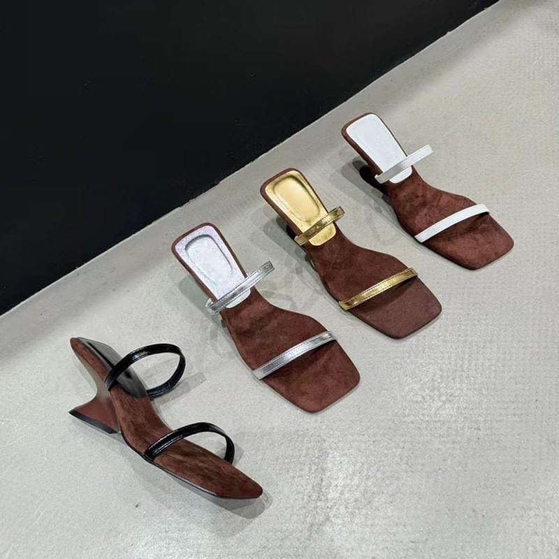Wedge Heel Sandals Slide
