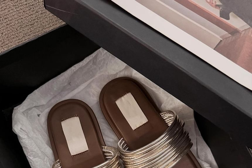 Sandals Slide Loop Flat Toe