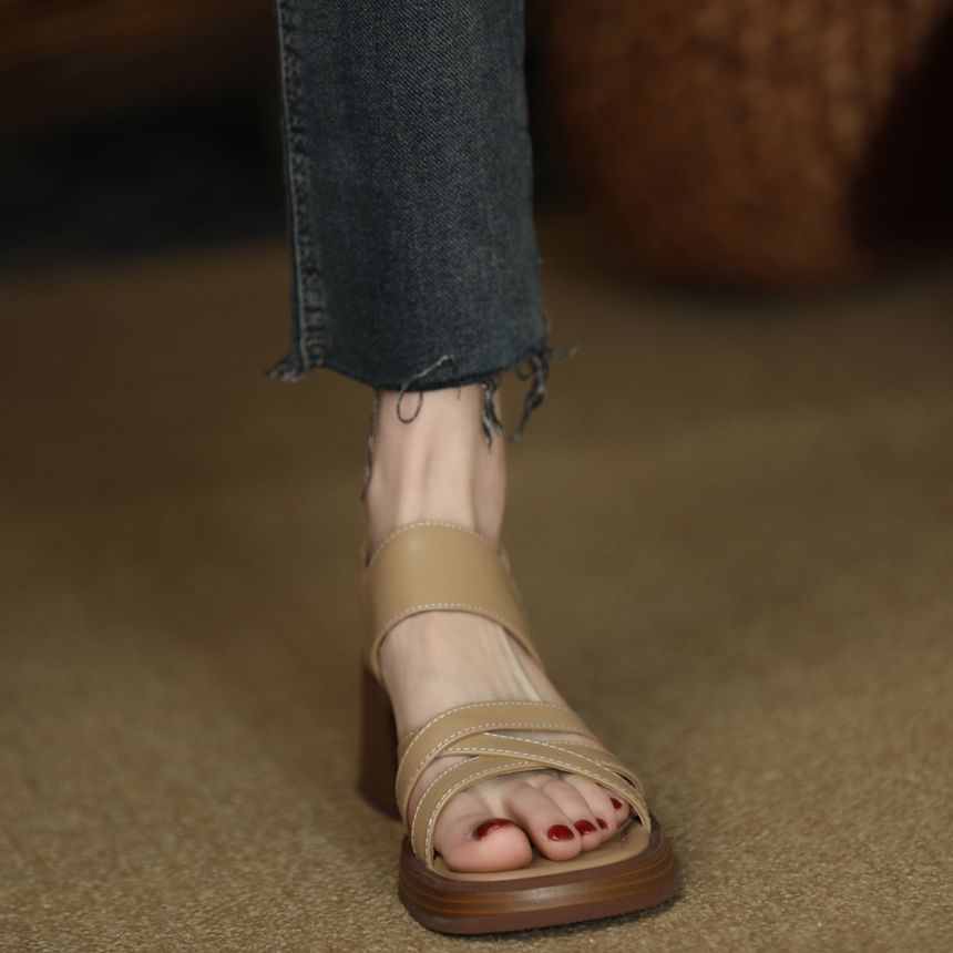 Strappy Sandals Chunky Heel Slingback