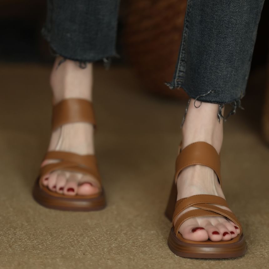 Strappy Sandals Chunky Heel Slingback