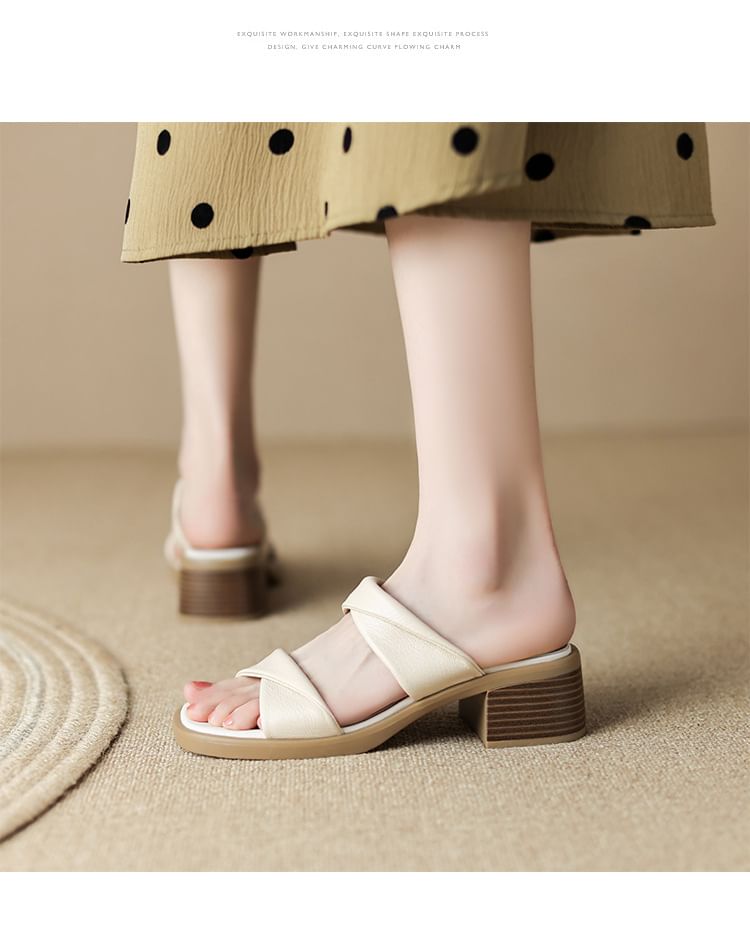 Sandals Slide Chunky Heel