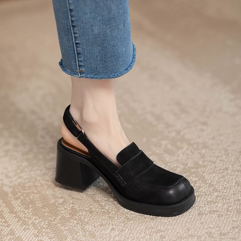 Sandals Chunky Heel Slingback