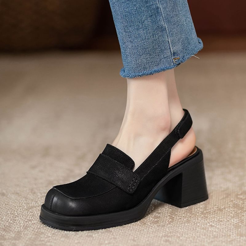 Sandals Chunky Heel Slingback