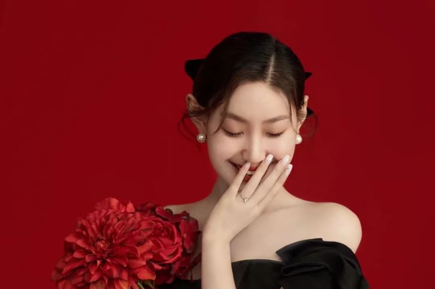 A-Line Gown Puff-Sleeve Off-Shoulder Bow Evening