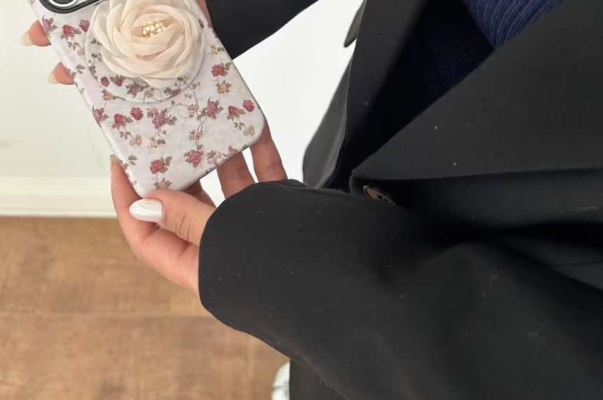 with Case (Compatible MagSafe) Phone Magnetic Floral