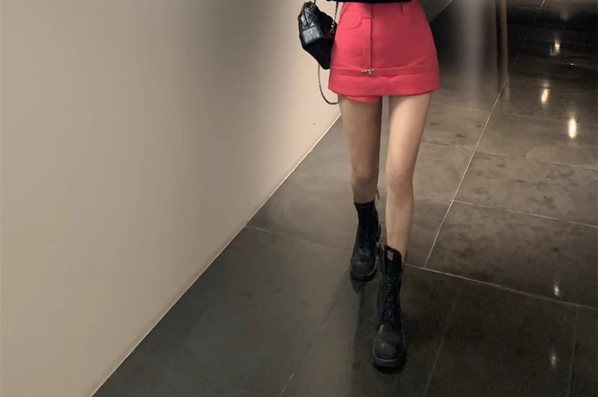 High Waist Plain Mini Pencil Skirt / Mock Two-Piece Notch Lapel Two Tone Blazer (Various Designs)