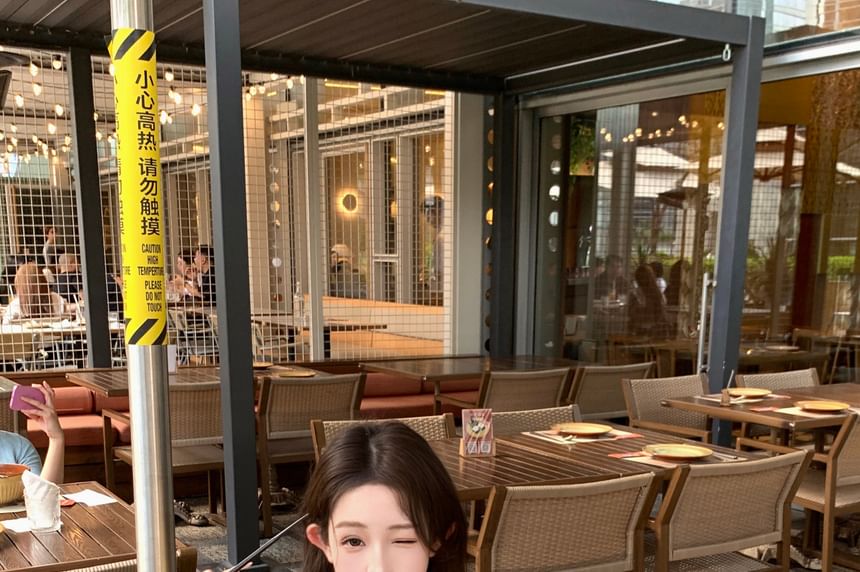 Drawstring Speckle Knit Cardigan Waist Top Pants Crop Tube / Hot Tie Front Perforated