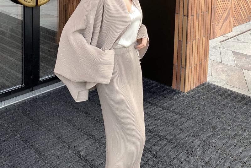 V-Neck High Pencil Open Waist Fringe Skirt Maxi Jacket Top Camisole Plain Trim / Front Lace