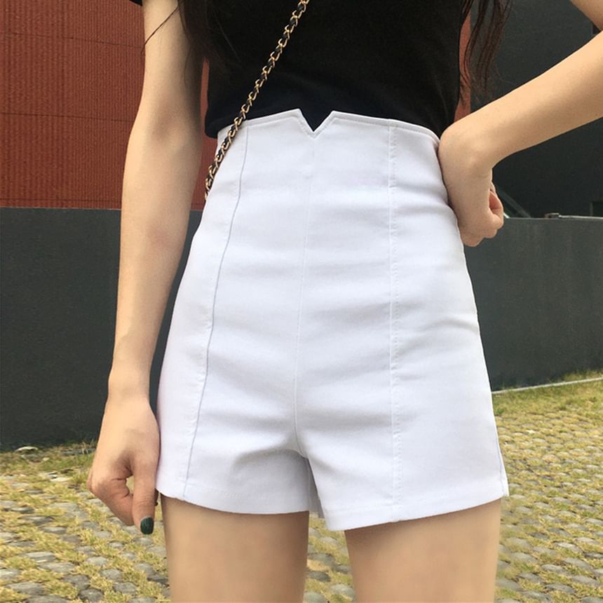 Dress High Shorts Plain Waist