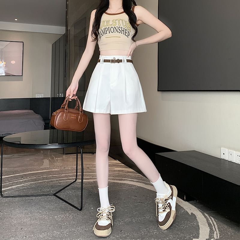 Dress High Plain Shorts Waist
